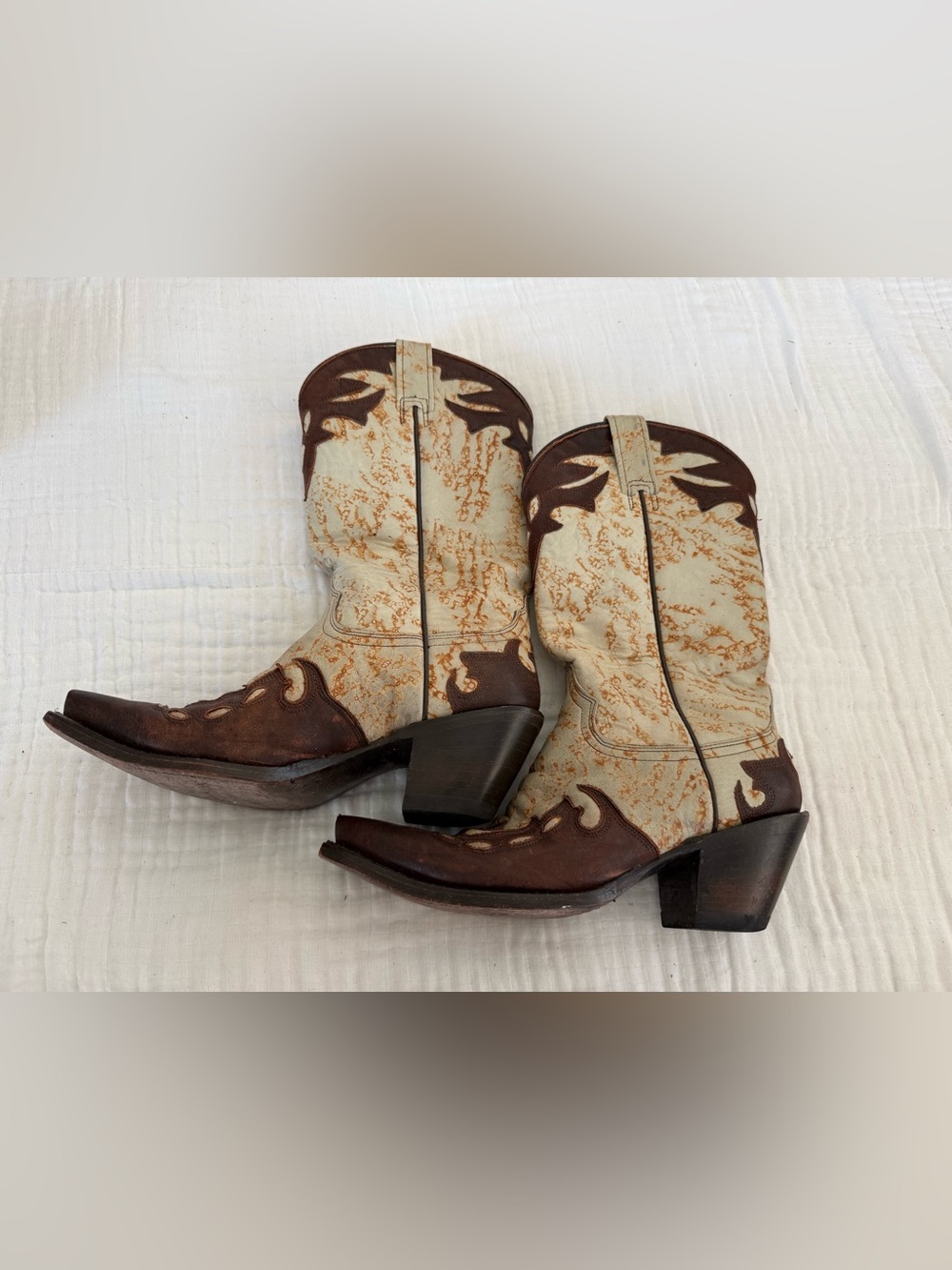 Stetson Snip Toe Cowboy Boots Size 7.5